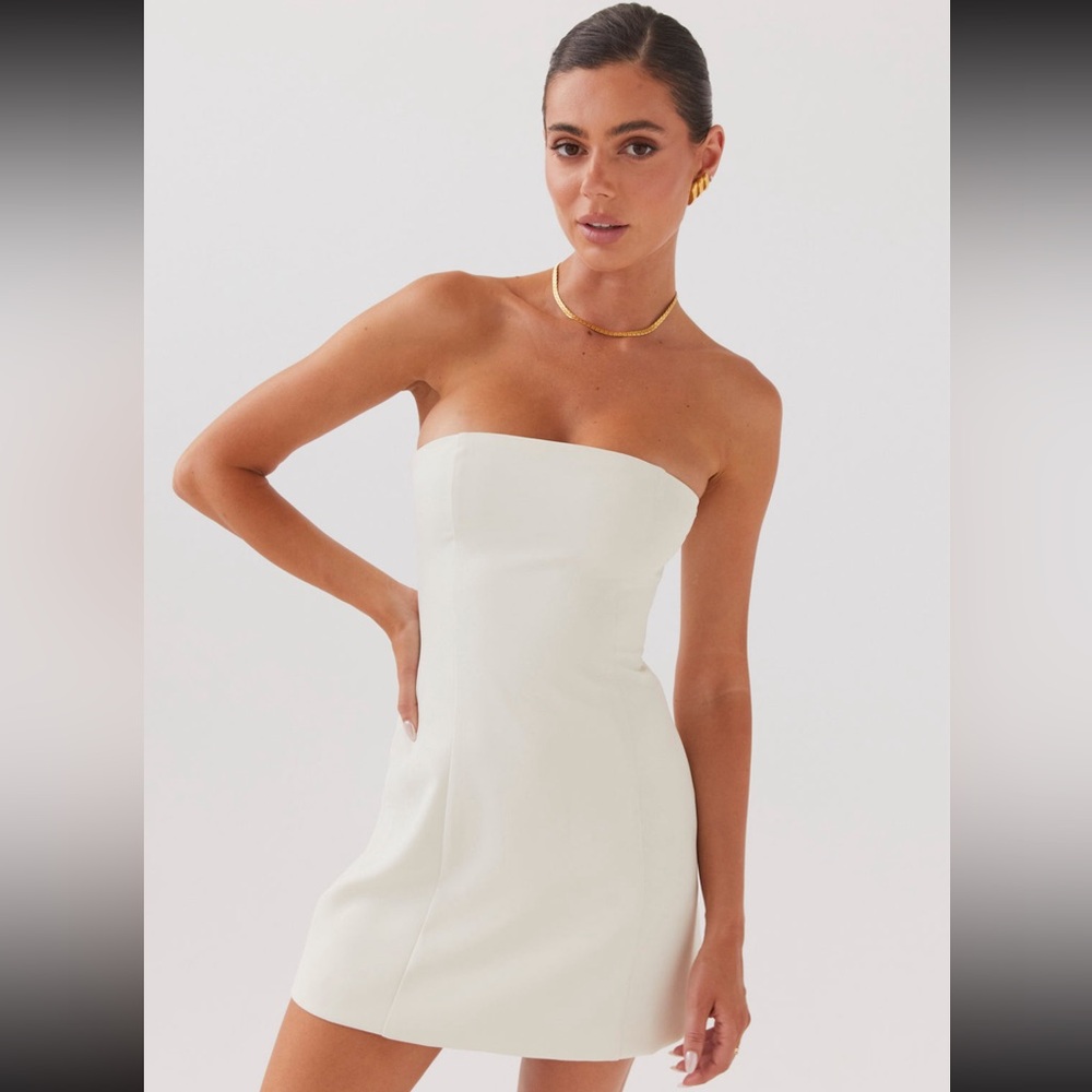 Peppermayo - Ayanna Strapless Mini Dress - Ivory